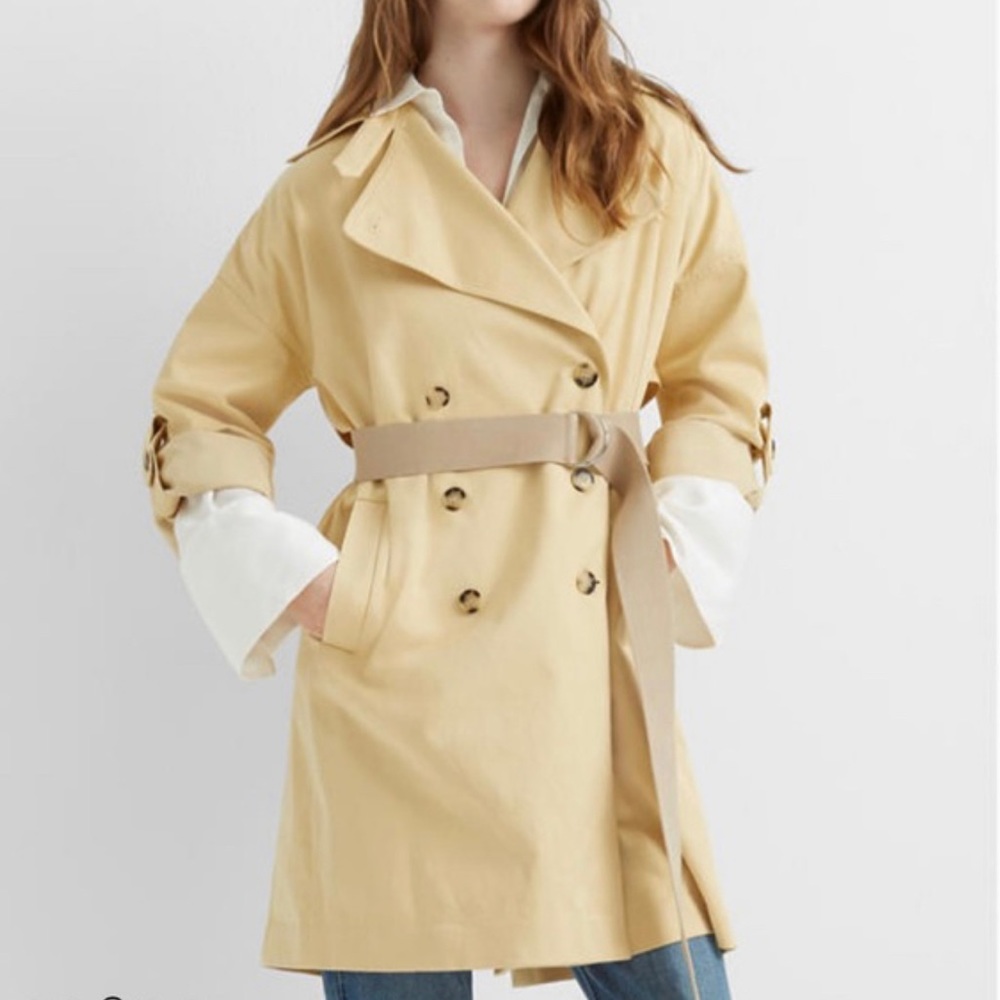 Club Monaco Adjustable Sleeve Soft Trench
